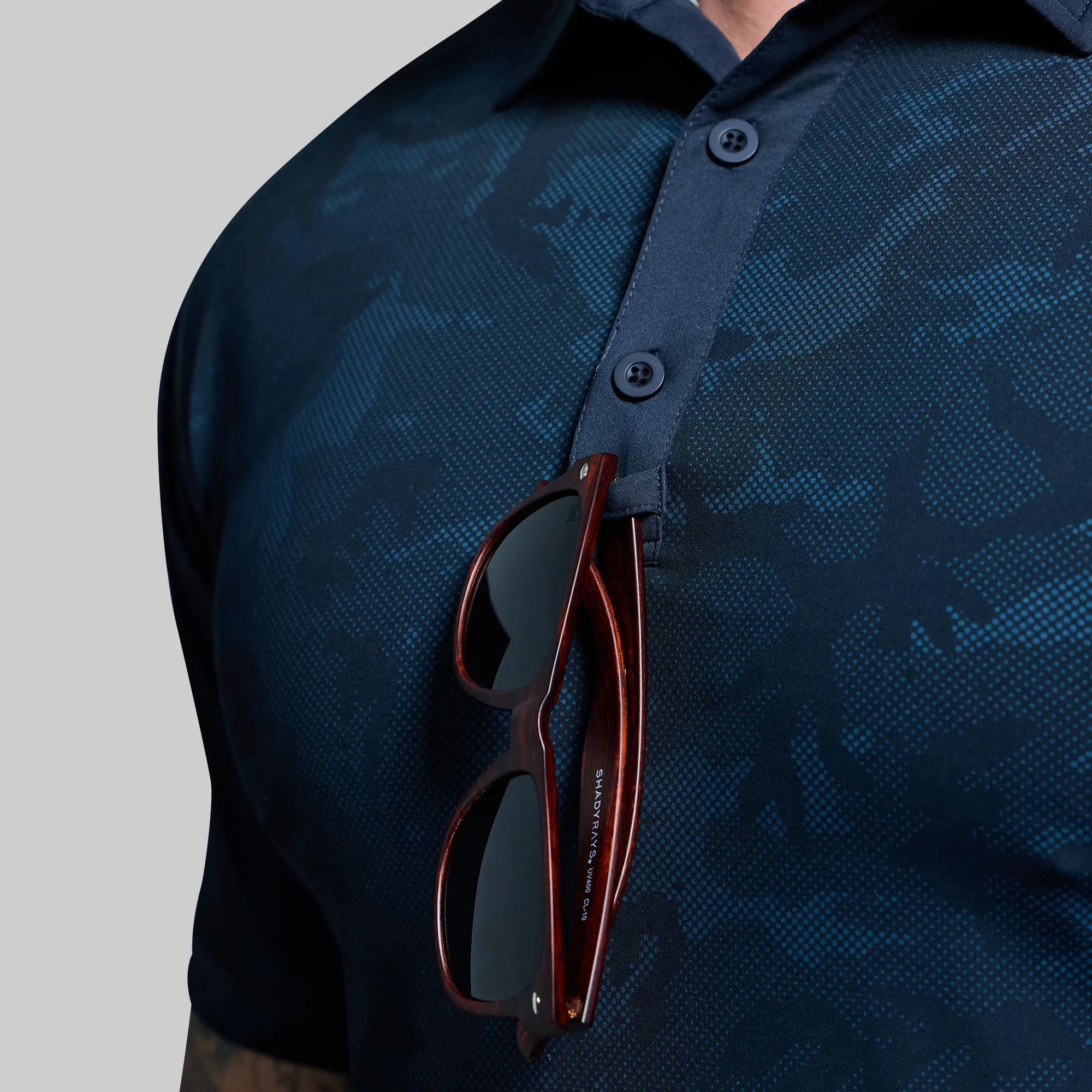 Men's Tek Polo (Police Blue Camo)