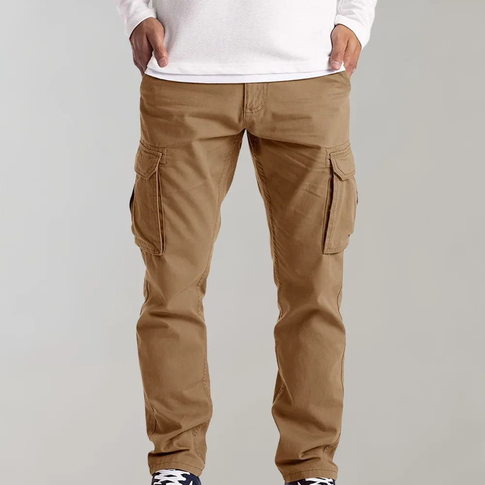 Men's Versatile Solid Color Cargo Trousers