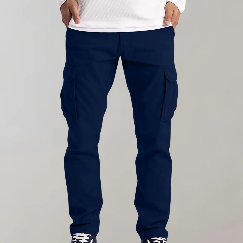 Men's Versatile Solid Color Cargo Trousers