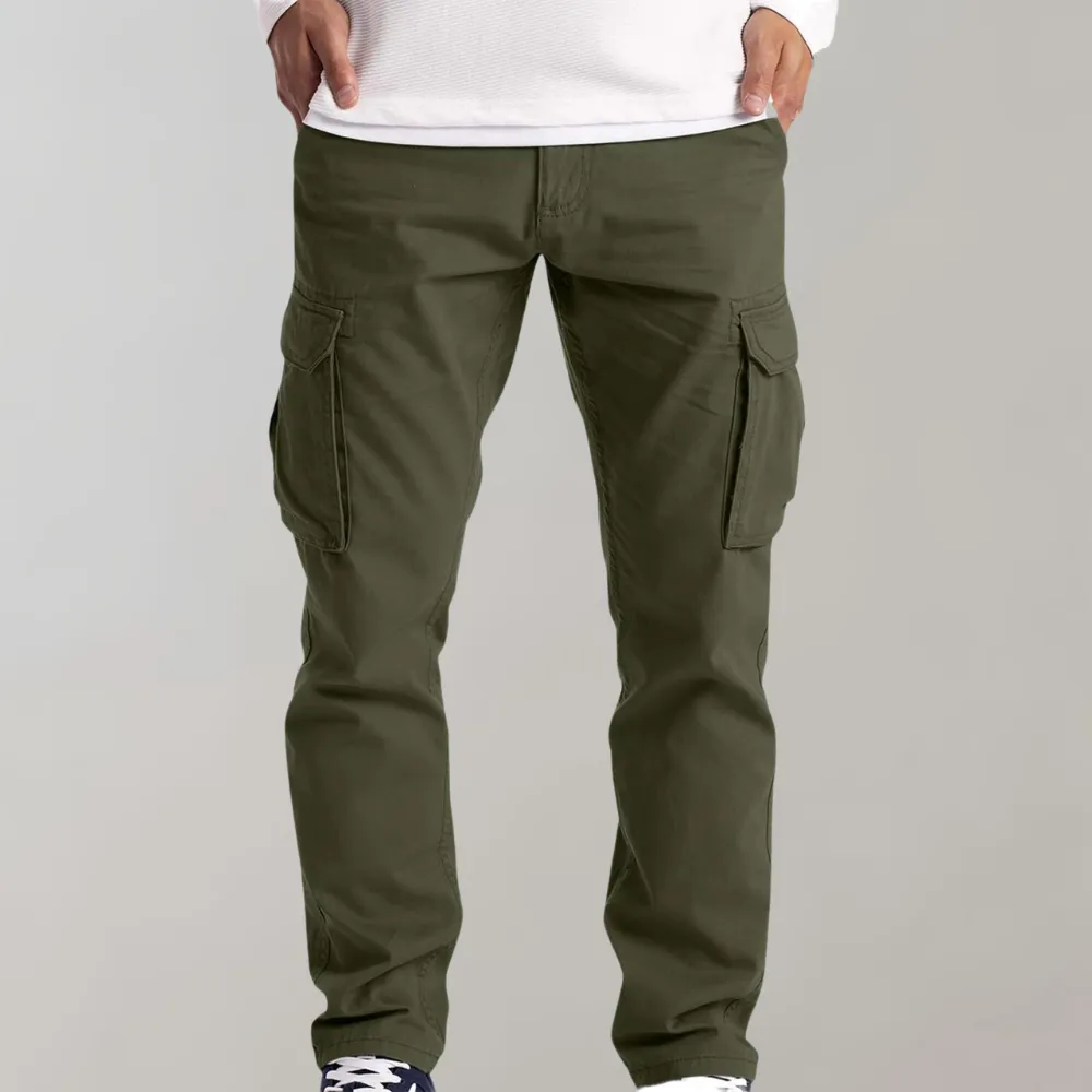 Men's Versatile Solid Color Cargo Trousers