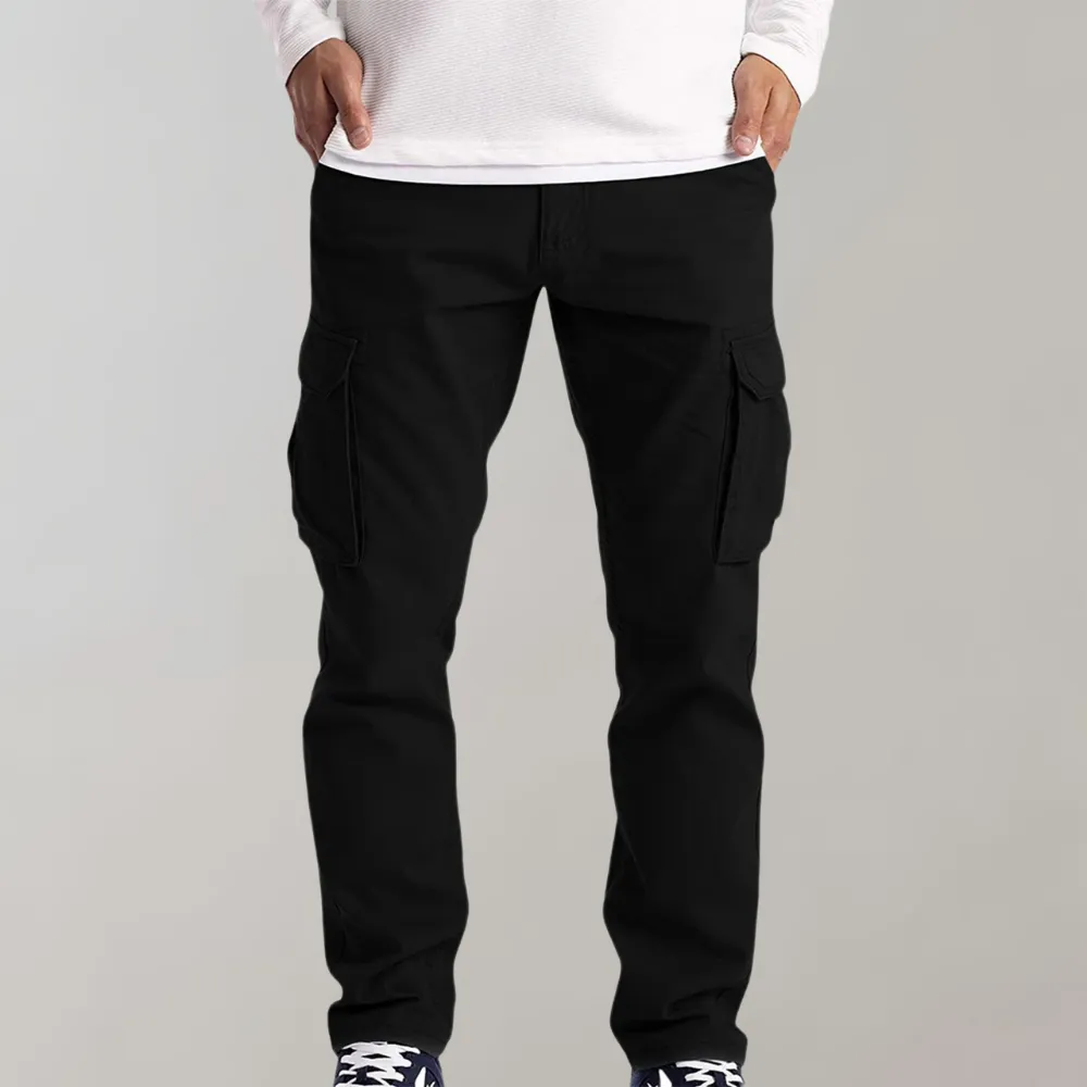 Men's Versatile Solid Color Cargo Trousers