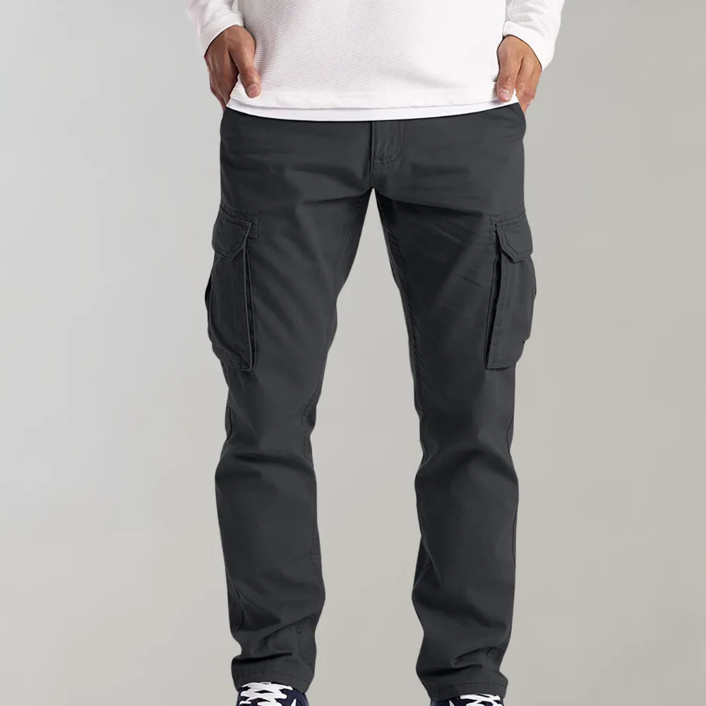 Men's Versatile Solid Color Cargo Trousers