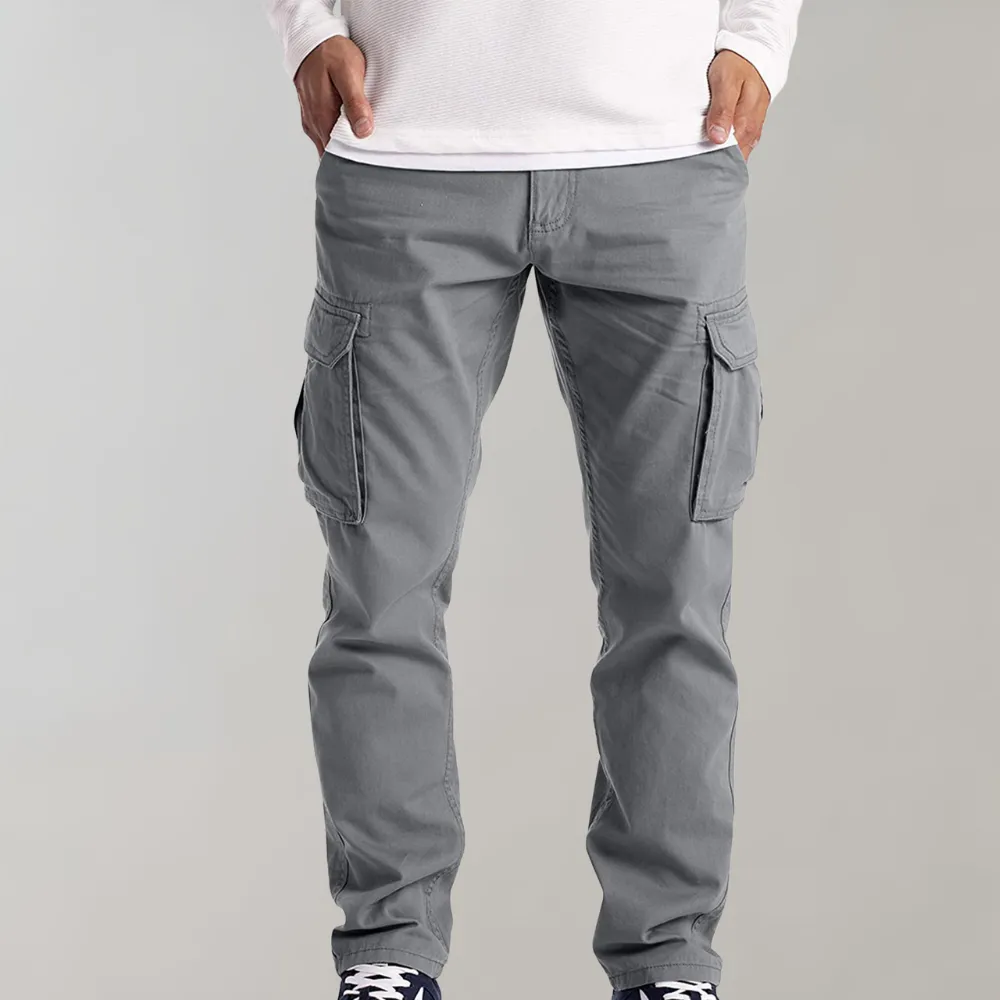 Men's Versatile Solid Color Cargo Trousers