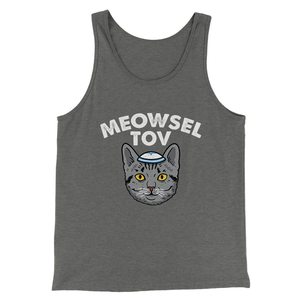 Meowsel Tov Funny Hanukkah Men/Unisex Tank Top
