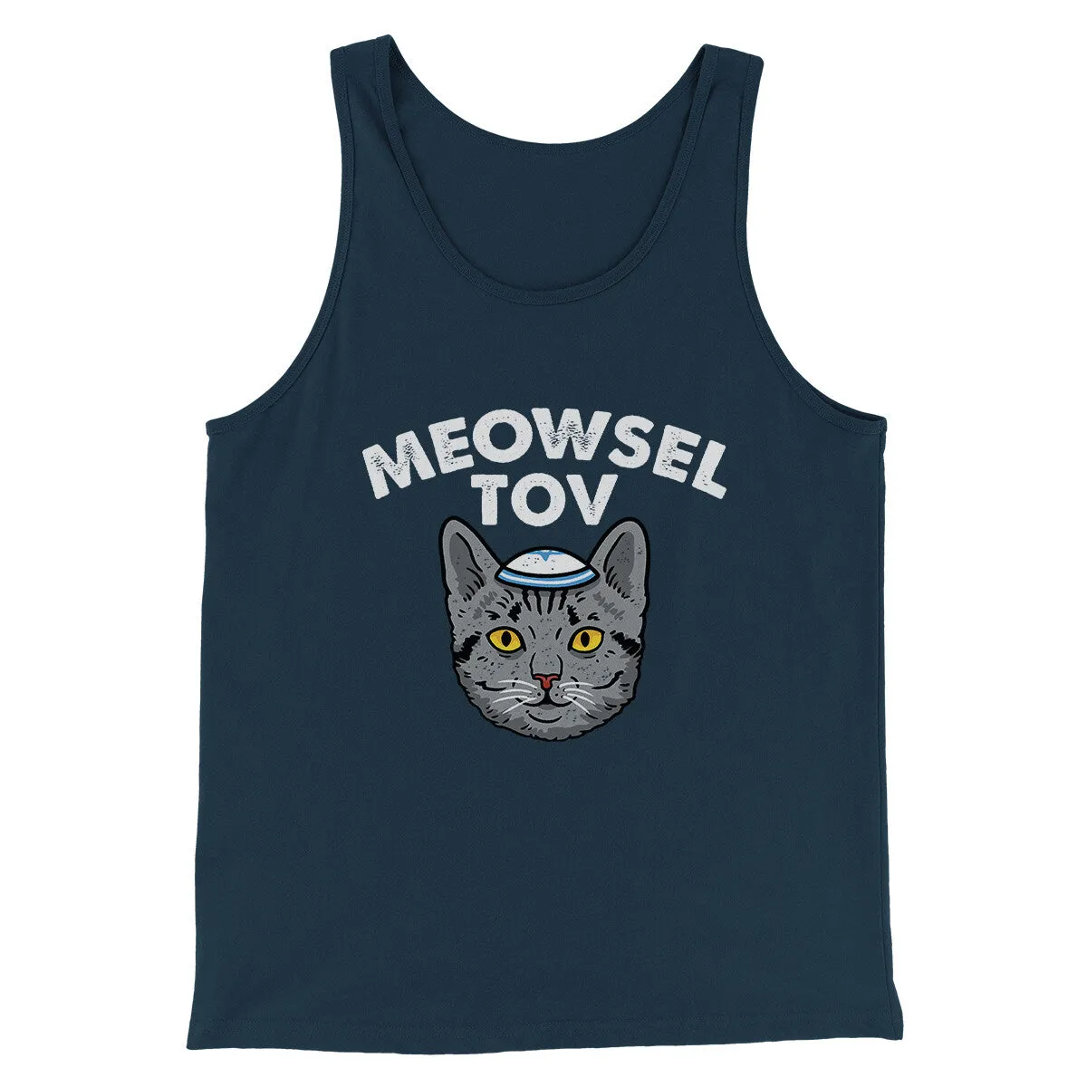 Meowsel Tov Funny Hanukkah Men/Unisex Tank Top