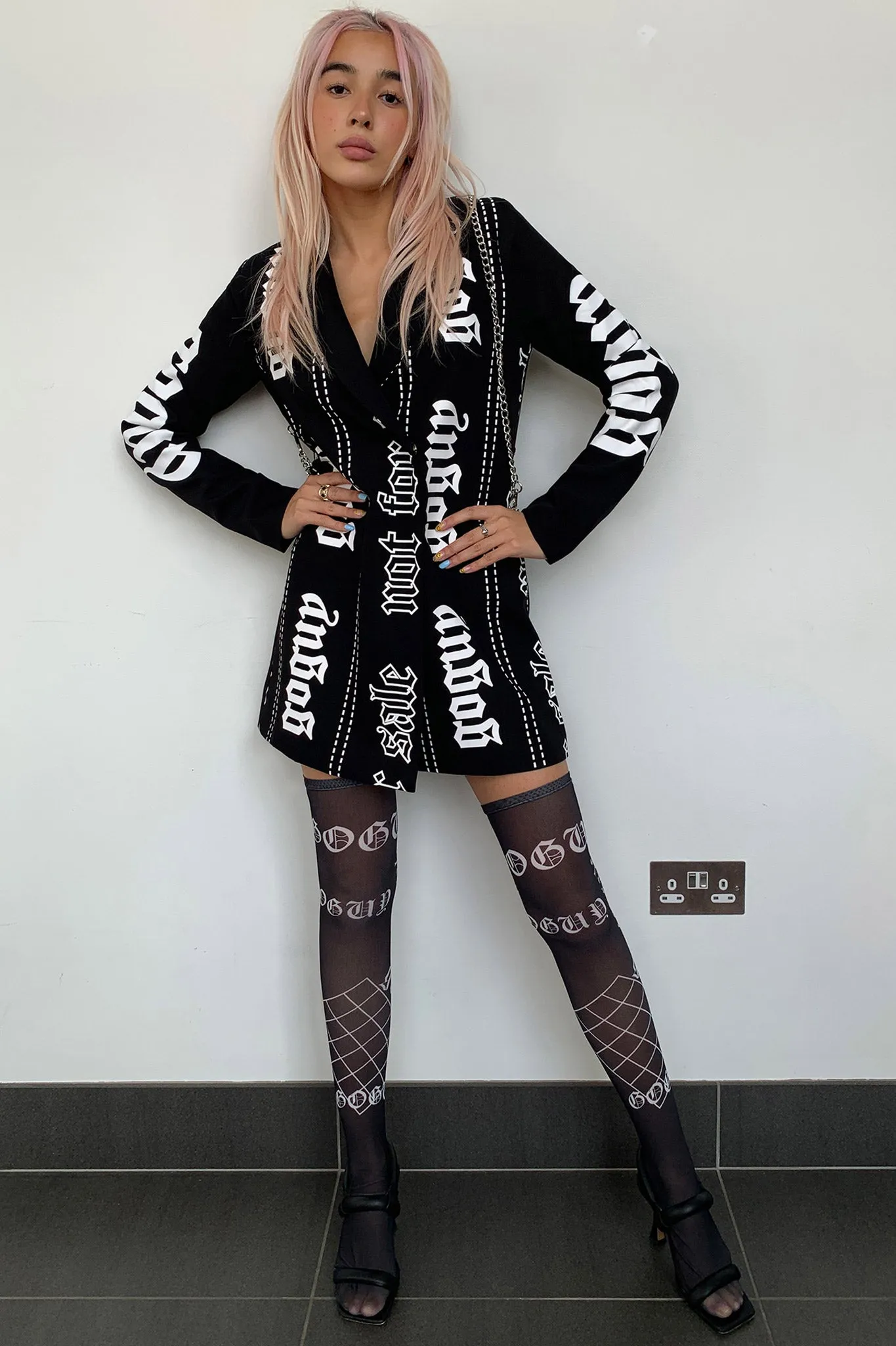 Mesh Thigh High Socks