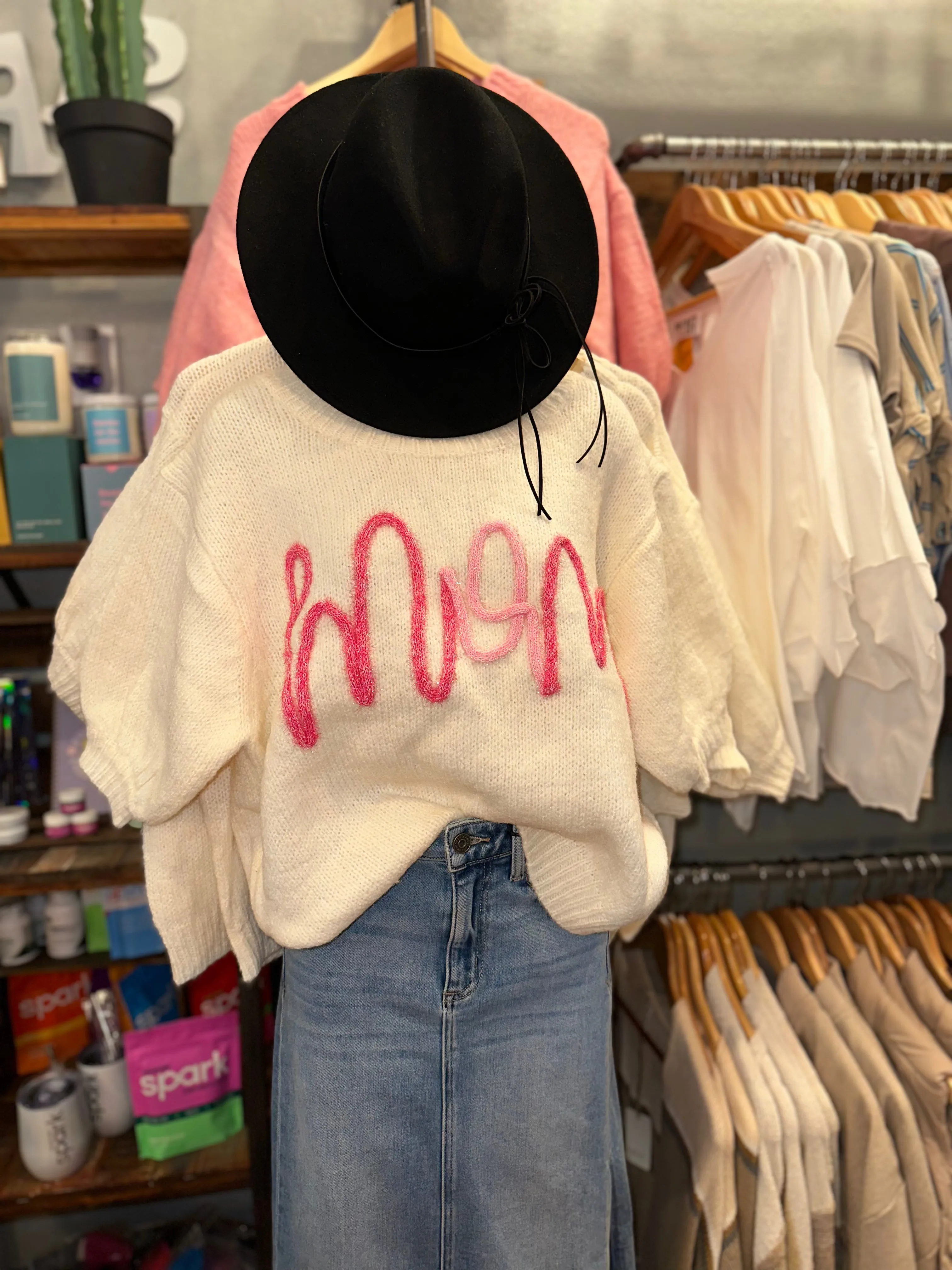 'Mom' Knit Sweater