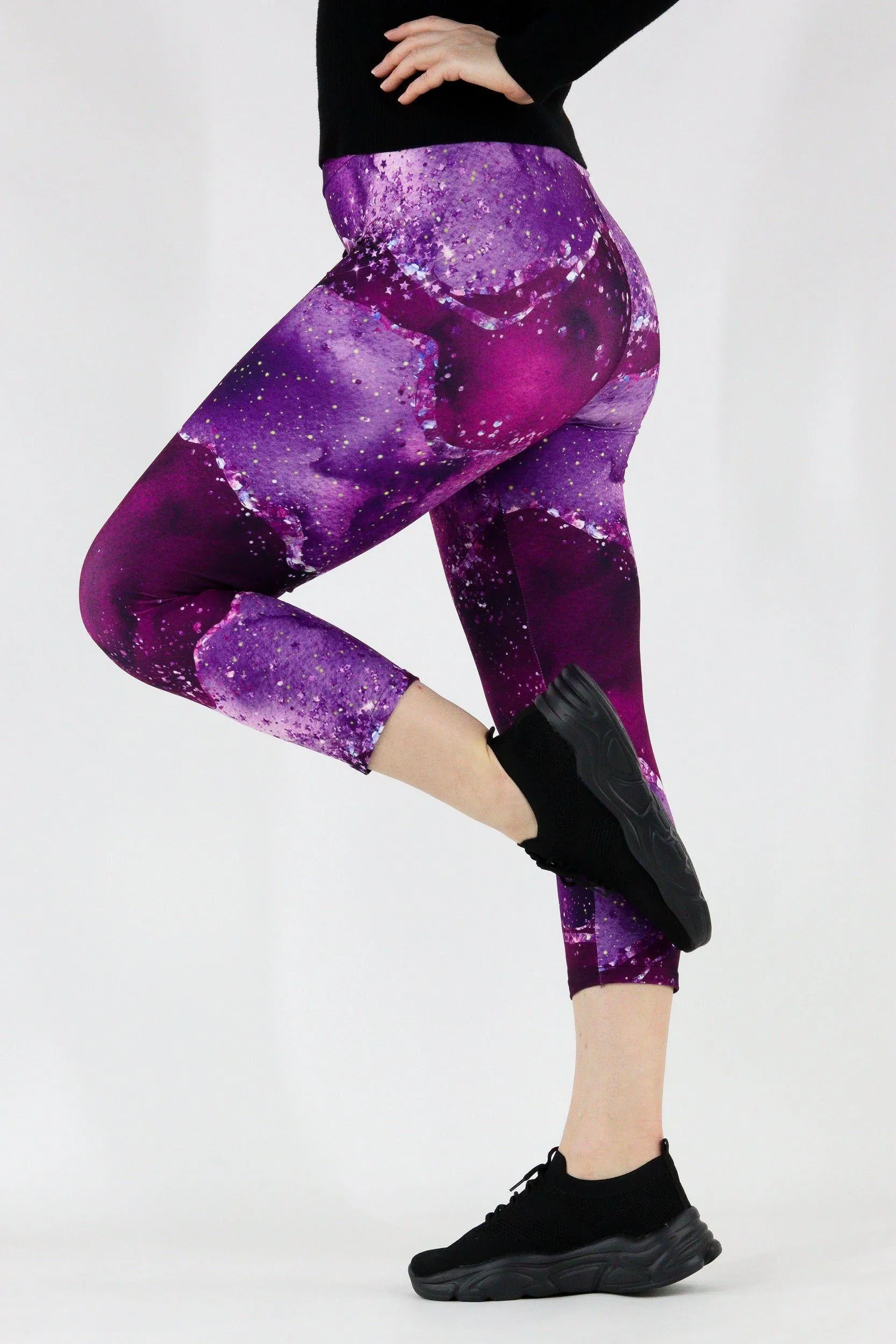 Mulberry Agate - Casual Capri Leggings