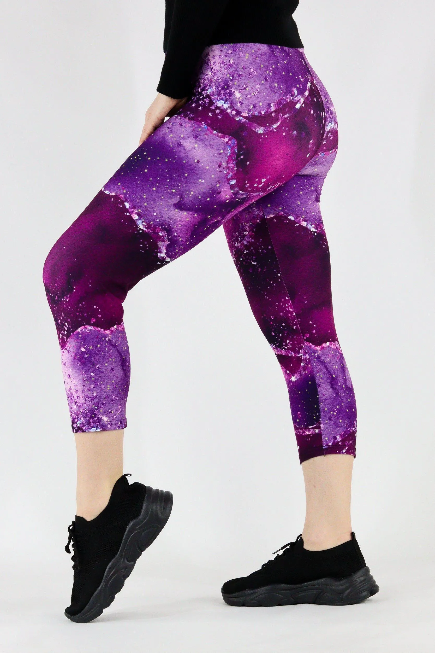 Mulberry Agate - Casual Capri Leggings