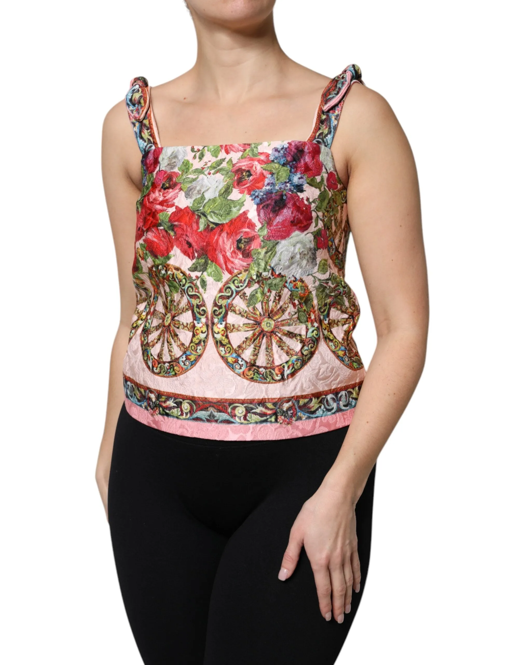 Multicolor Floral Print Sleeveless Tank Top