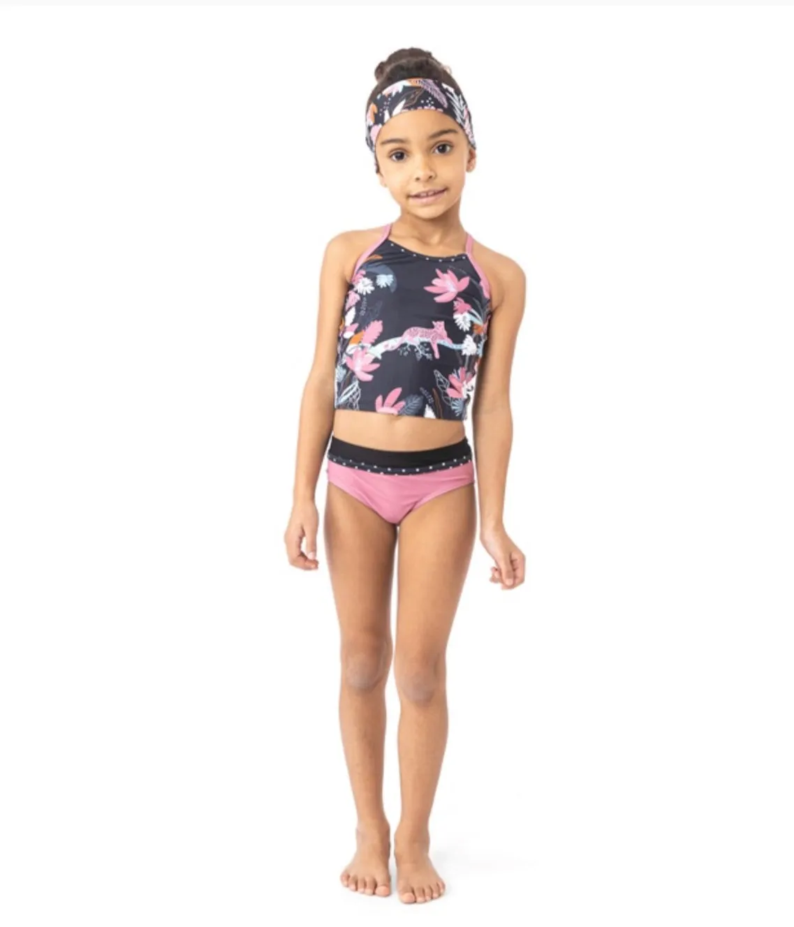 Nano Girls “Tropical Print” Tankini Swim Set : Size 3 to 14 Years