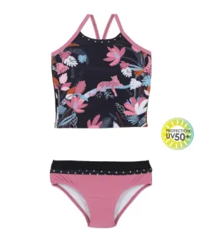Nano Girls “Tropical Print” Tankini Swim Set : Size 3 to 14 Years
