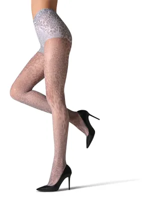 Neutral Animal Printed Sheer Tights