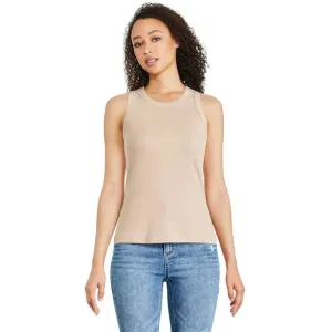New George Women's High Neckline Rib Tank in Light Taupe, sz XL! Nice stretchy comfy tank!