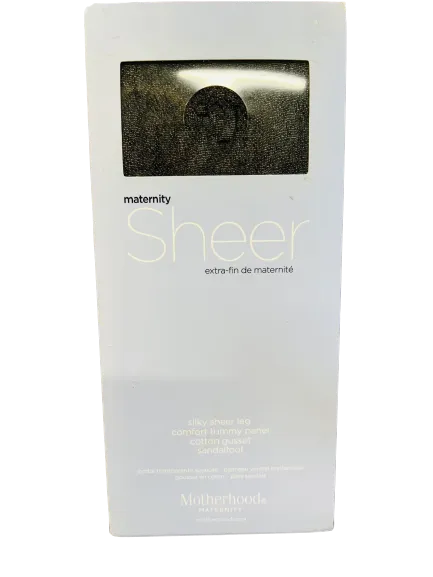 NEW Motherhood Maternity Silky Sheer Leg Comfort Tummy Panel Tights - Size A, 100-130lbs