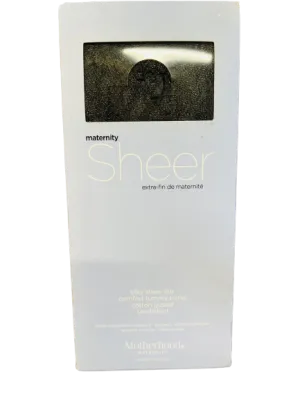 NEW Motherhood Maternity Silky Sheer Leg Comfort Tummy Panel Tights - Size A, 100-130lbs