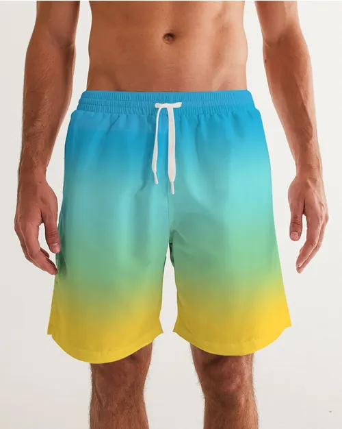 Ocean View Couple Swimwear Mesh Dress & Trunk Set