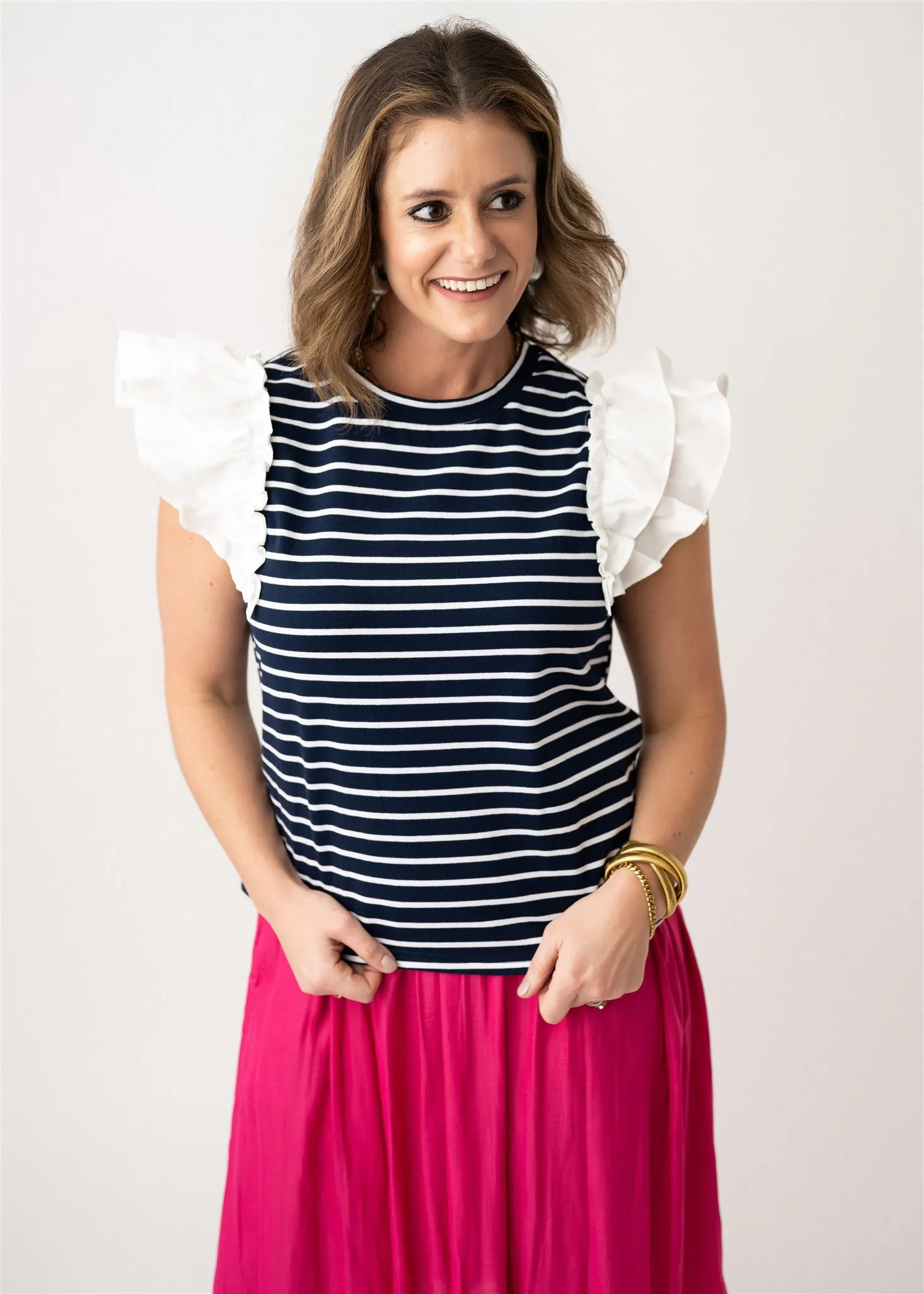 Off to Sail with Ruffles Shirt