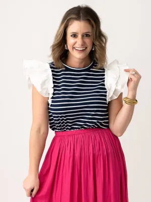 Off to Sail with Ruffles Shirt