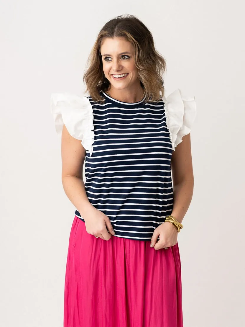 Off to Sail with Ruffles Shirt