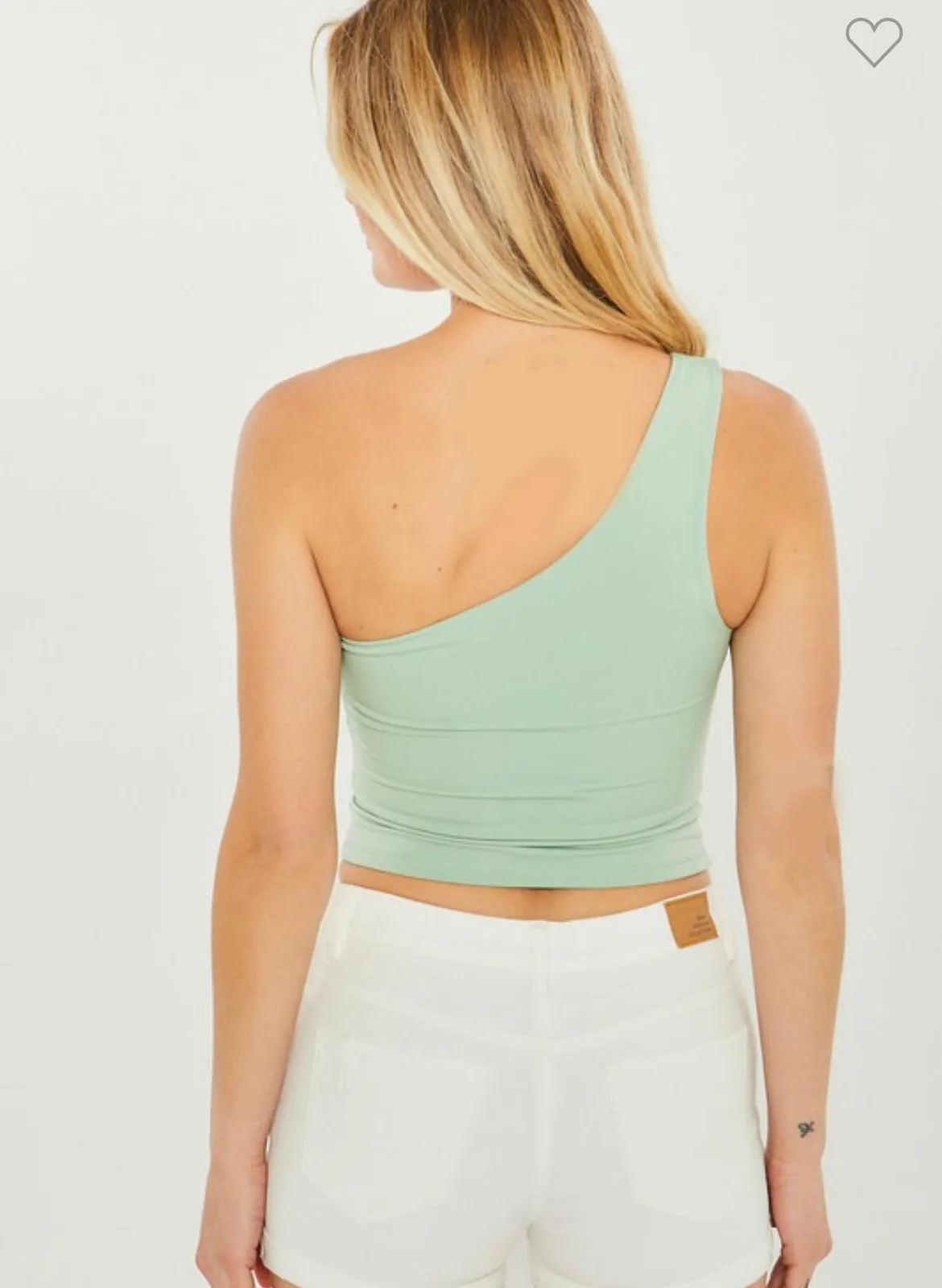 One Shoulder Crop Top-Multiple Colors Availble