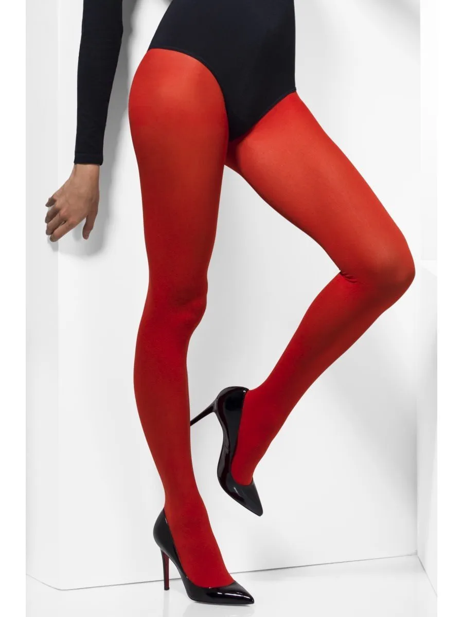 Opaque Tights Red