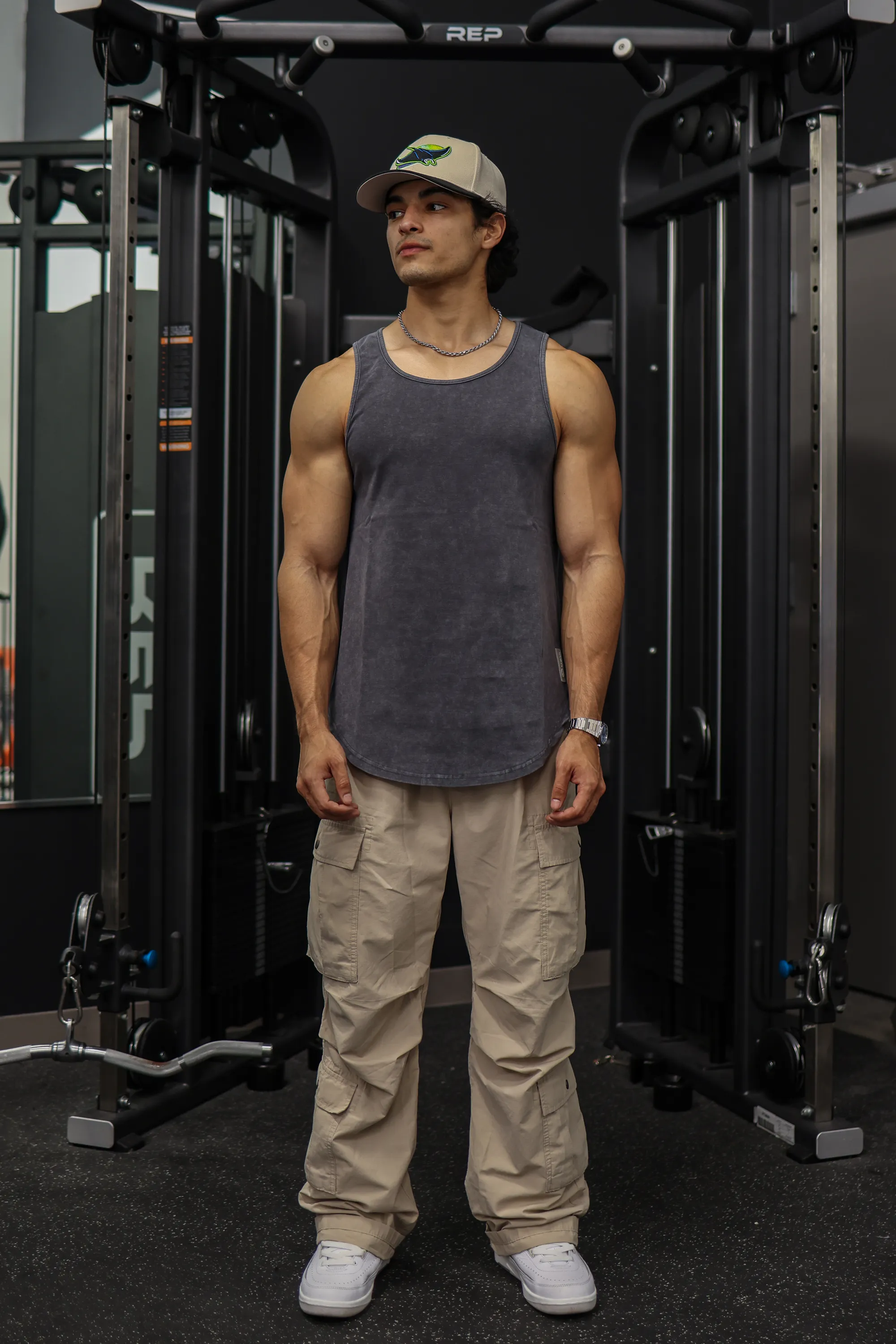 ORIGIN GLOW TANK - CHARCOAL GREY
