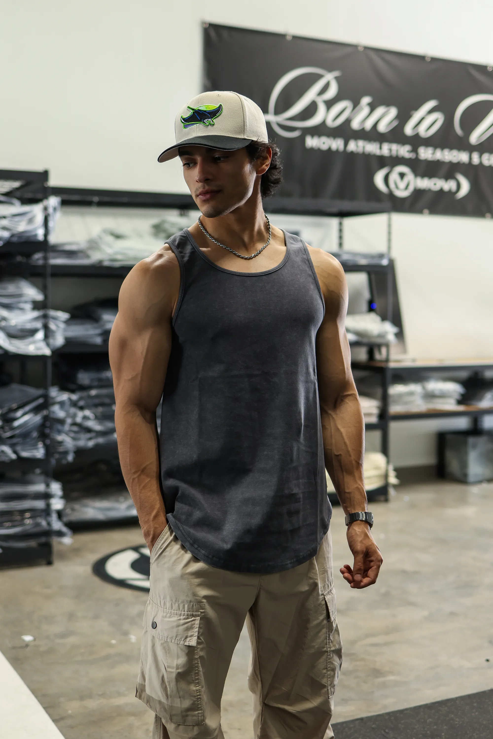 ORIGIN GLOW TANK - CHARCOAL GREY