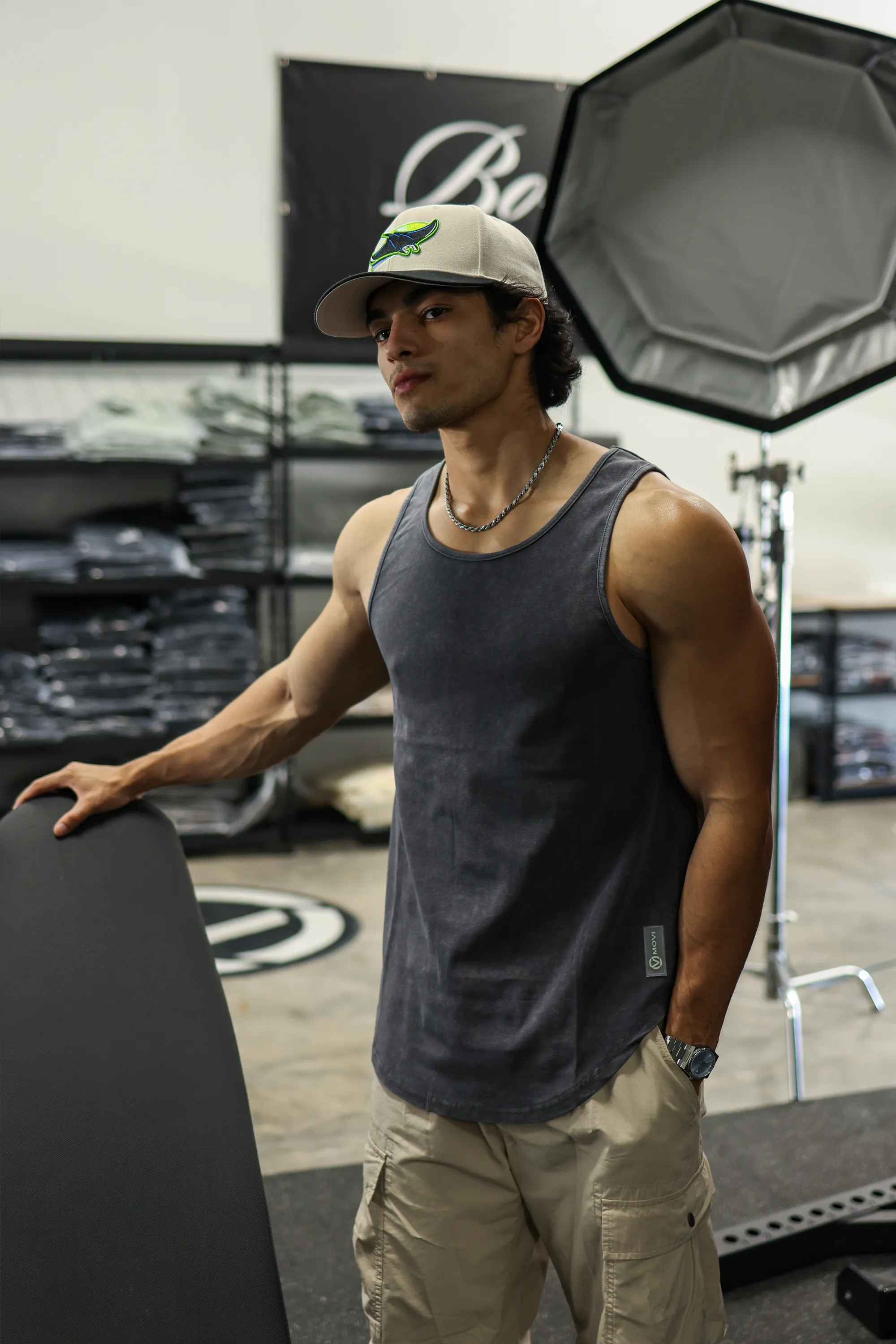 ORIGIN GLOW TANK - CHARCOAL GREY
