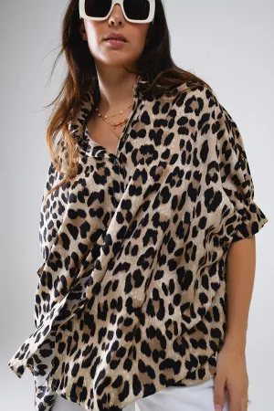 Oversized Leopard Blouse