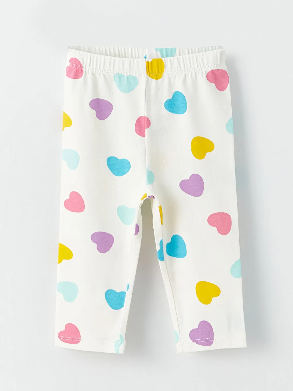 Patterned Baby Girl Tights with Elastic Waist
