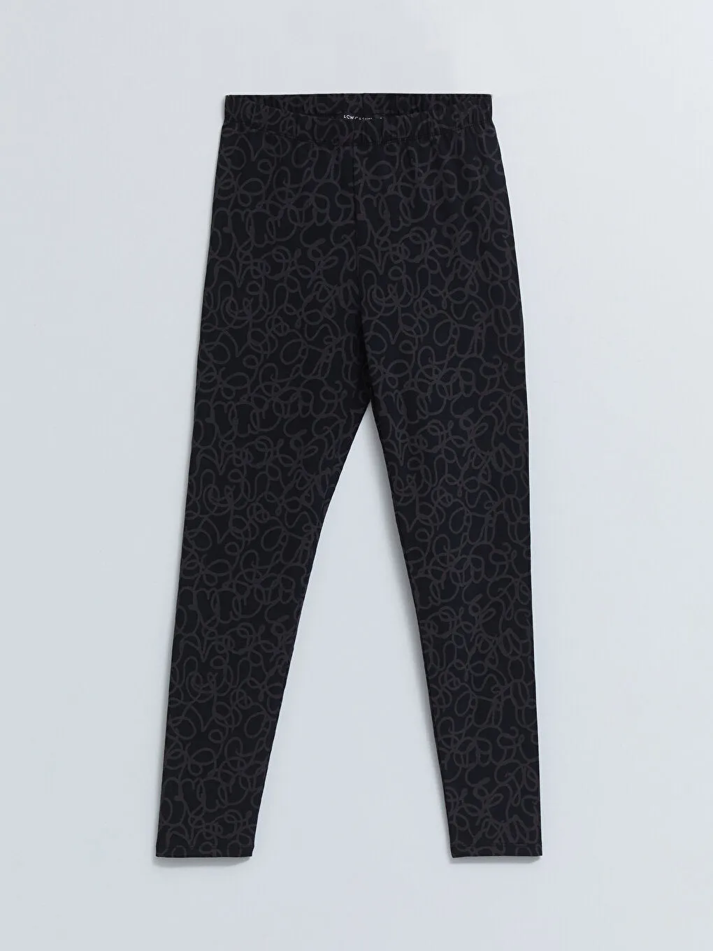 Patterned Cotton Women's Tights with Elastic Waist