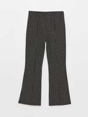 Patterned Girl's Flare Leg Tights Trousers