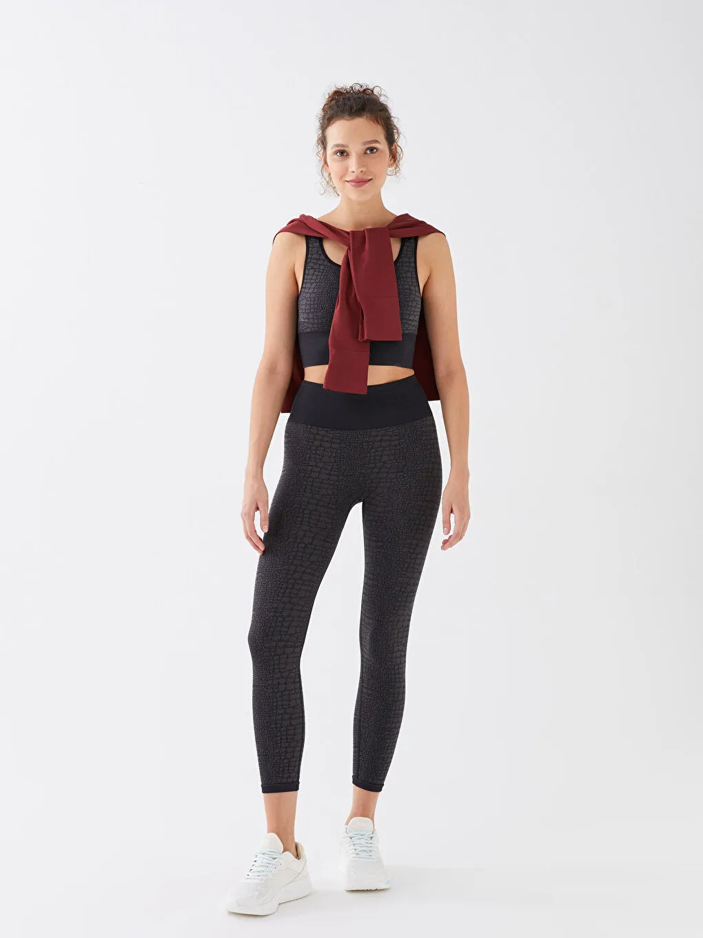 Patterned Women's Tights with Elastic Waist