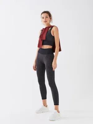 Patterned Women's Tights with Elastic Waist