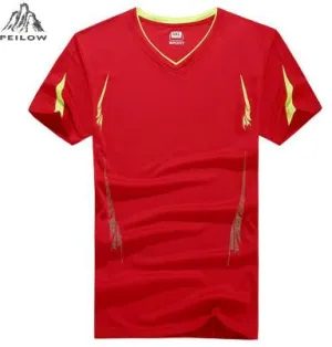 PEILOW big size M~6XL,7XL,8XL,9XL Quick Dry Slim Fit tops&Tees Men Printed T-Shirts Compression Shirt Tops Short Sleeve T Shirt