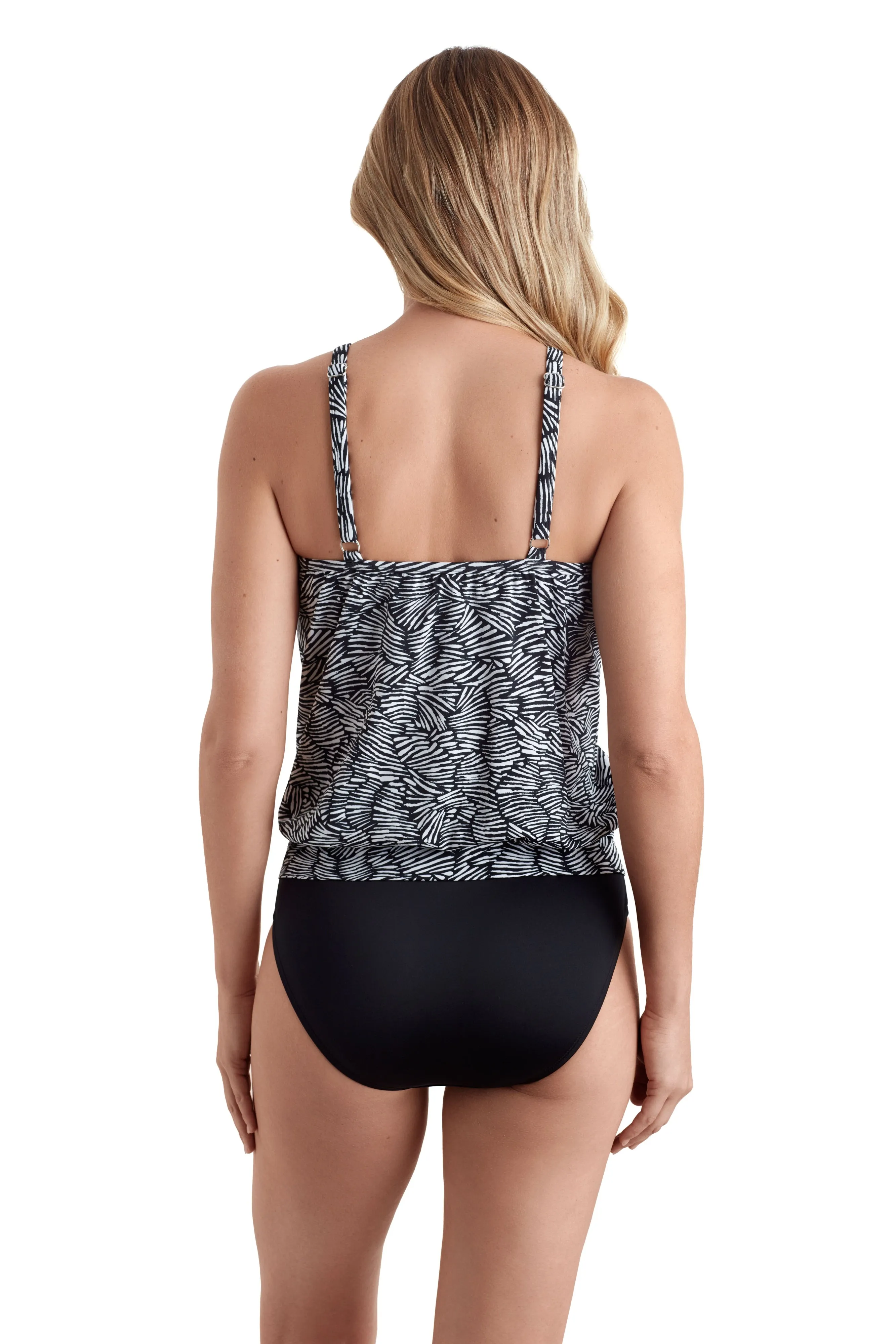 Penbrooke Shifting Shapes High Neck Blouson Tankini