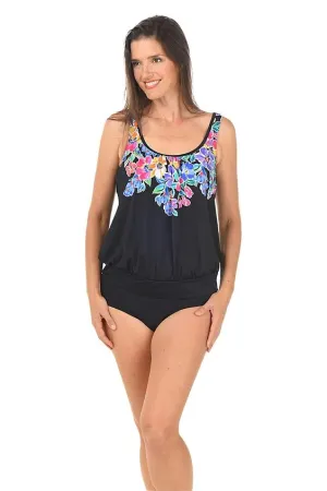 PENBROOKE- WOMEN'S ON THE FENCE BLOUSON TANKINI