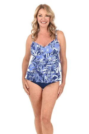 PENBROOKE- WOMEN'S TRIPLE TIER IN MY BLUES TANKINI