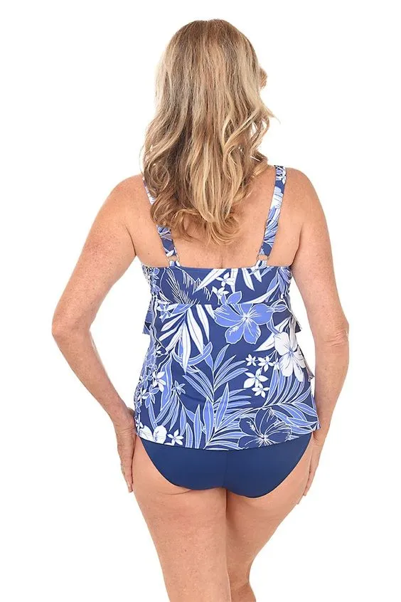 PENBROOKE- WOMEN'S TRIPLE TIER IN MY BLUES TANKINI