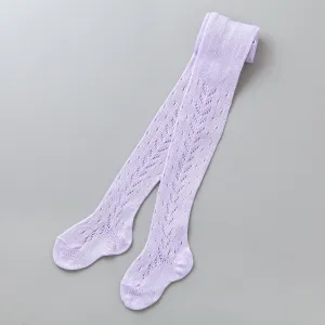 Perle Crochet Tights, Lavender