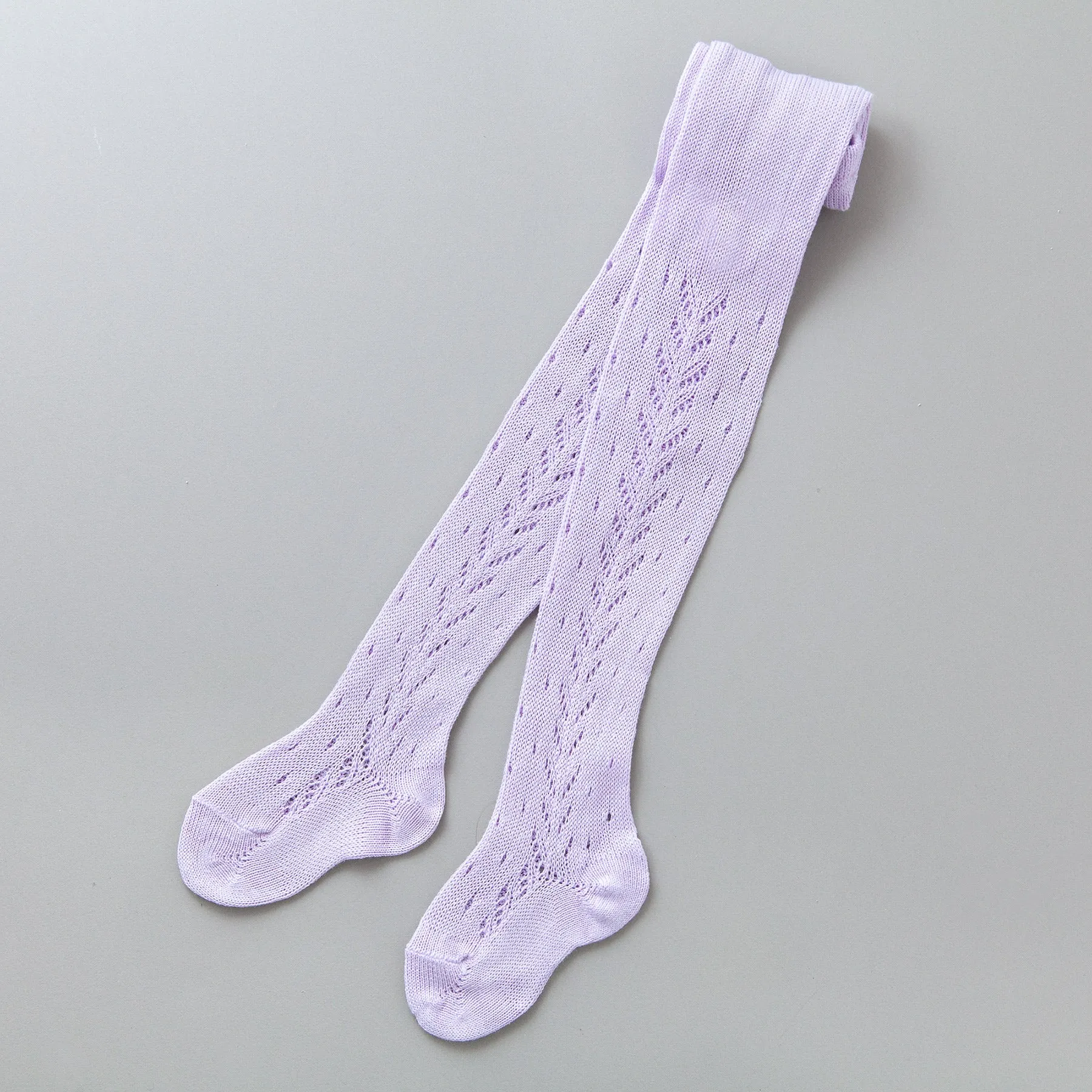 Perle Crochet Tights, Lavender