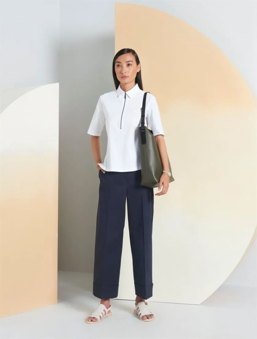 Perona   -   Womens-Bottoms-Trousers & Denims -Mel-Pwa-Ss24-511-24-Midnight-Blue