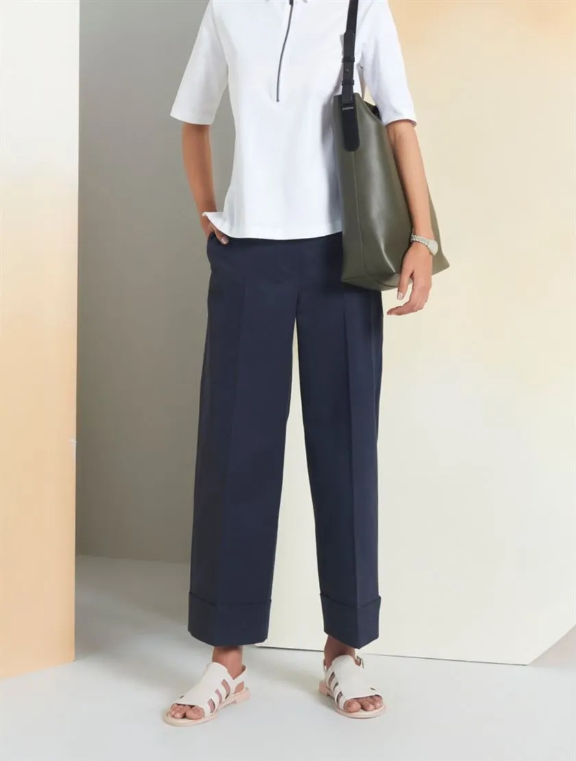 Perona   -   Womens-Bottoms-Trousers & Denims -Mel-Pwa-Ss24-511-24-Midnight-Blue