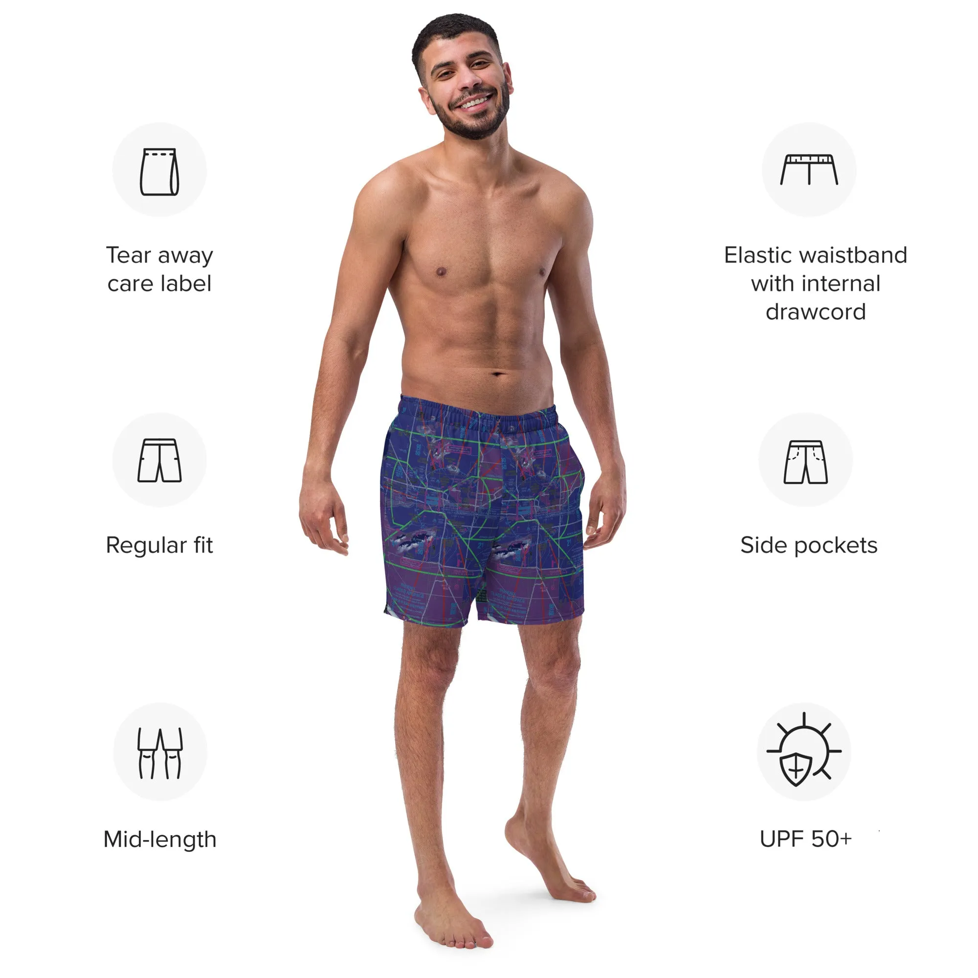 Phoenix TAC Chart men's swim trunks (invert)