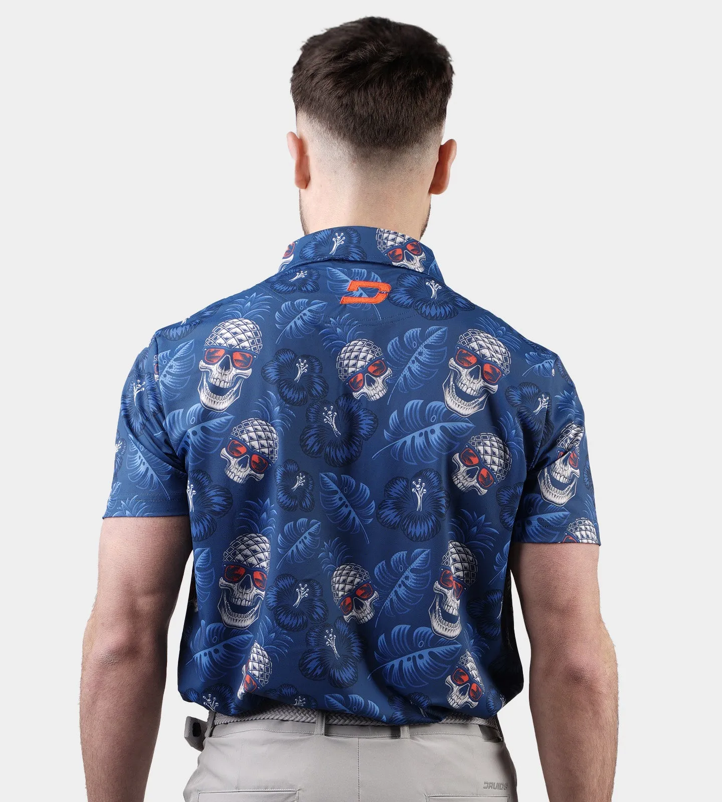 PINEAPPLE SKULLZ 2.0 POLO - NAVY / ORANGE