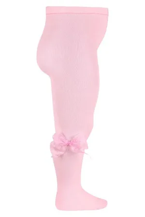 Pink Tulle Bow Tights