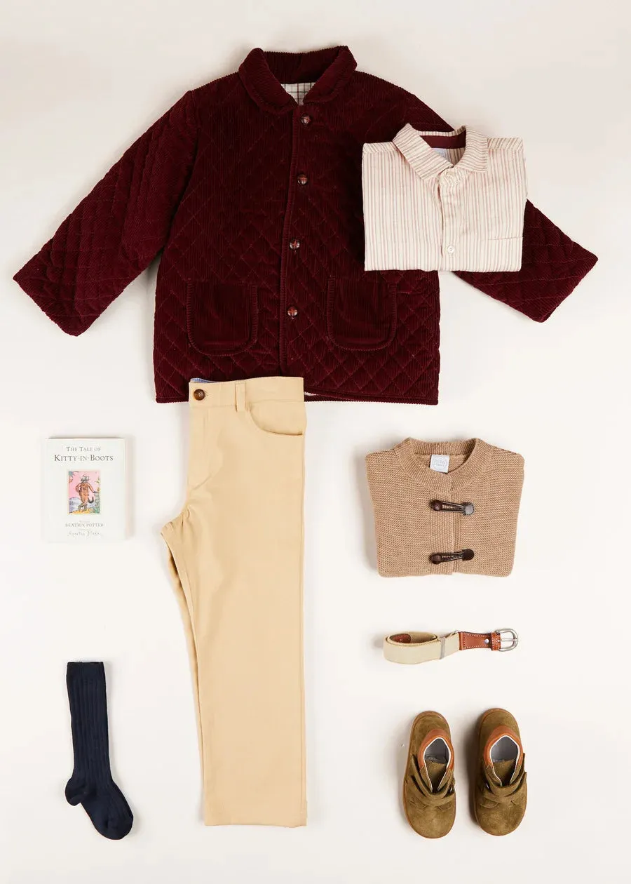 Plain Five Pocket Chino Trousers in Camel (4-10yrs)