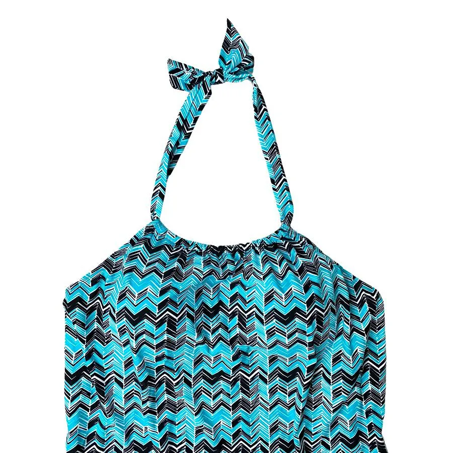 Plus Size High Neck Tankini Top Women's Swimwear