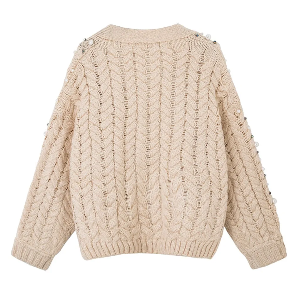 Plus Size Knitted Sweaters Female Outwear Casual Tops